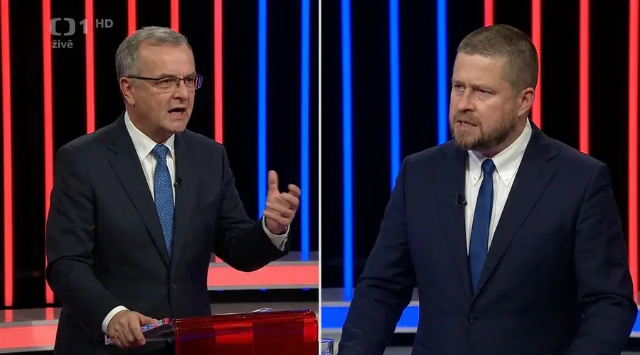 Miroslav Kalousek a Aleš Michl v debatě v pořadu Máte slovo na ČT1
