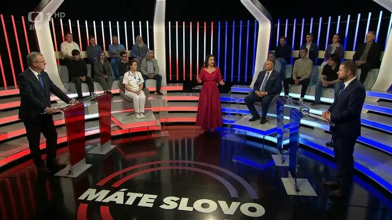 Miroslav Kalousek a Aleš Michl v debatě v pořadu Máte slovo na ČT1